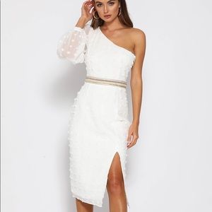 Runaway the Label Alira White Midi Dress